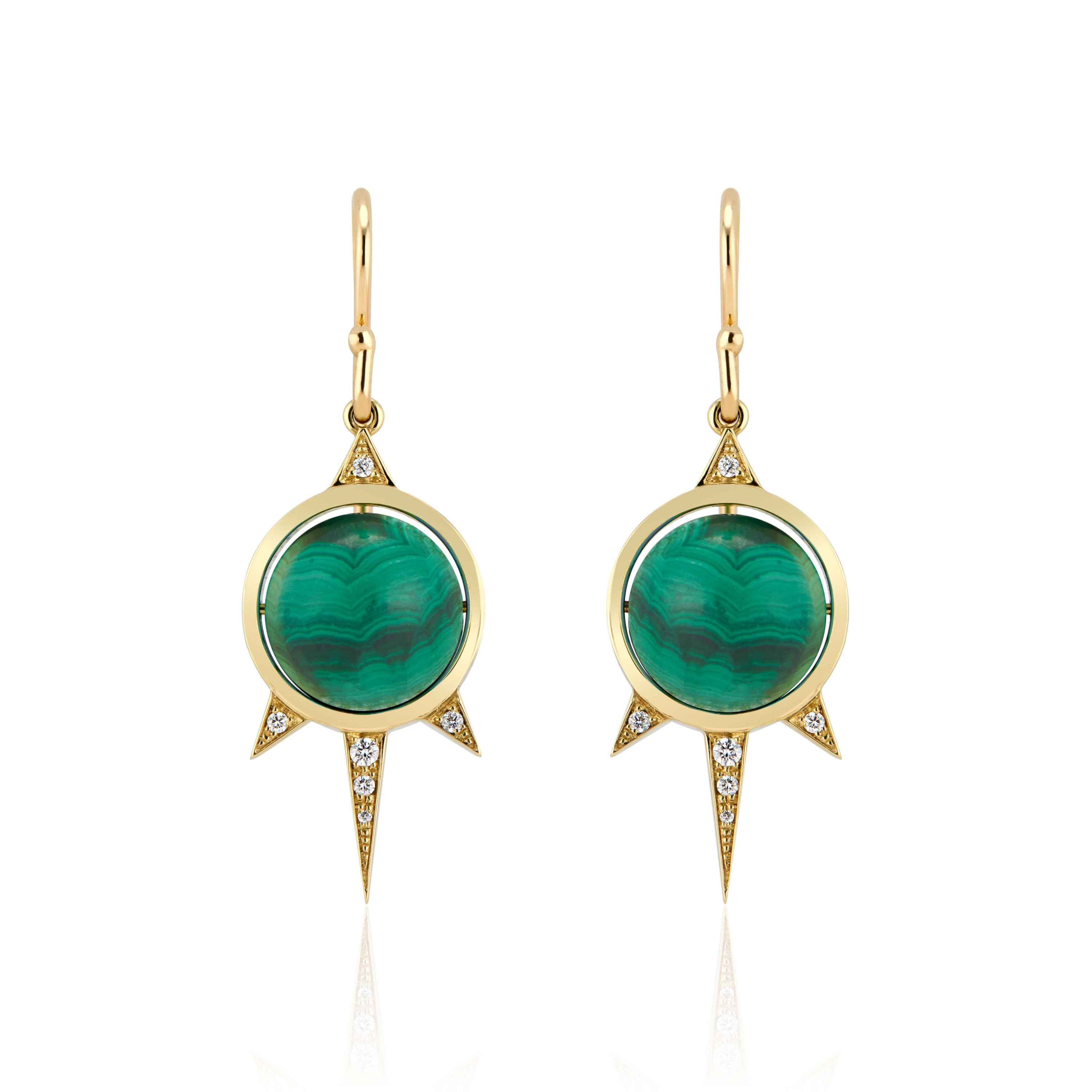 malachite earrings