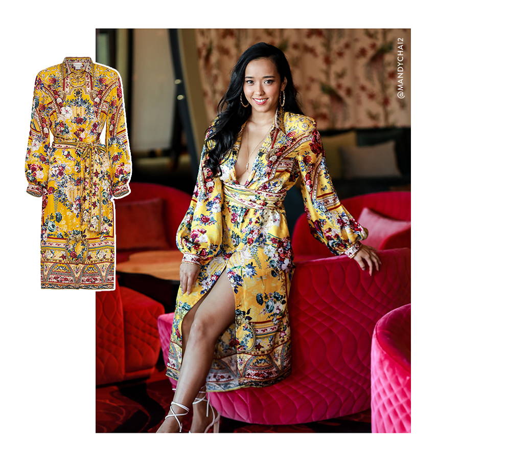 Mandy Chai CAMILLA Crowned Roses Shirt Dress