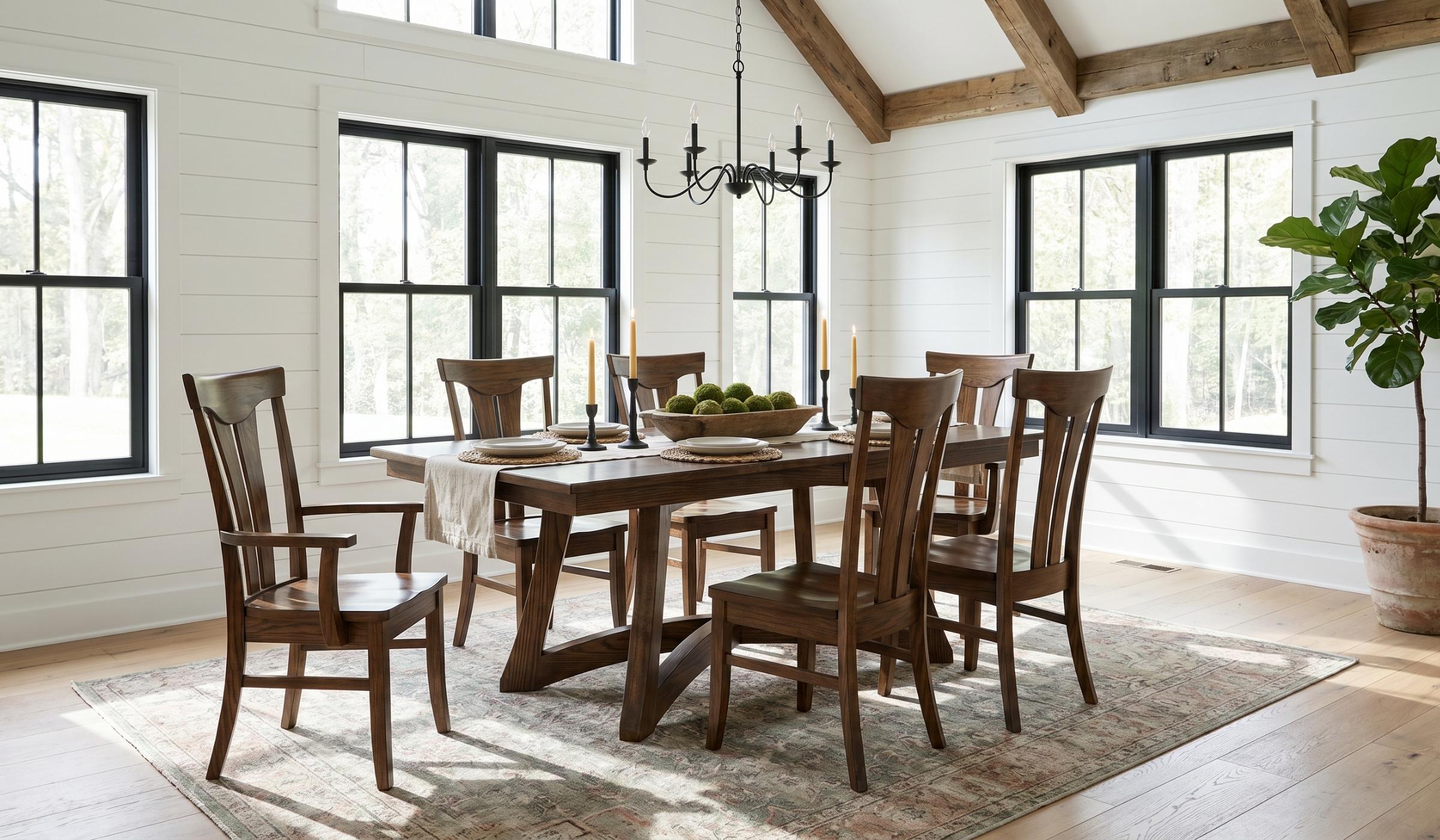 Amish Tables Wood Guide Hickory Dining Room Lifestyle