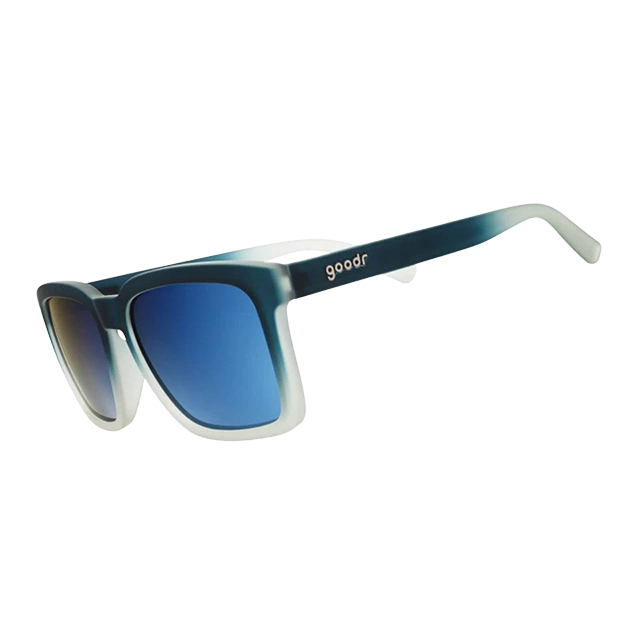 Blue gradient sunglasses with a stylish frame.