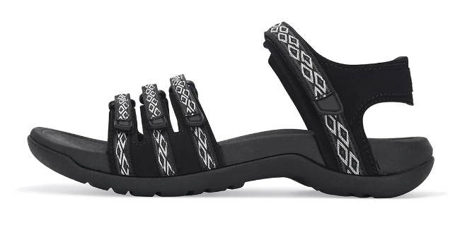 black water sandals for women