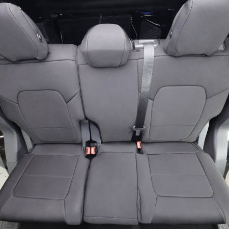 IAG I-Line Seat Cover Set Black Neoprene 2021+ Ford Bronco Four Door - Rear Covers Installed