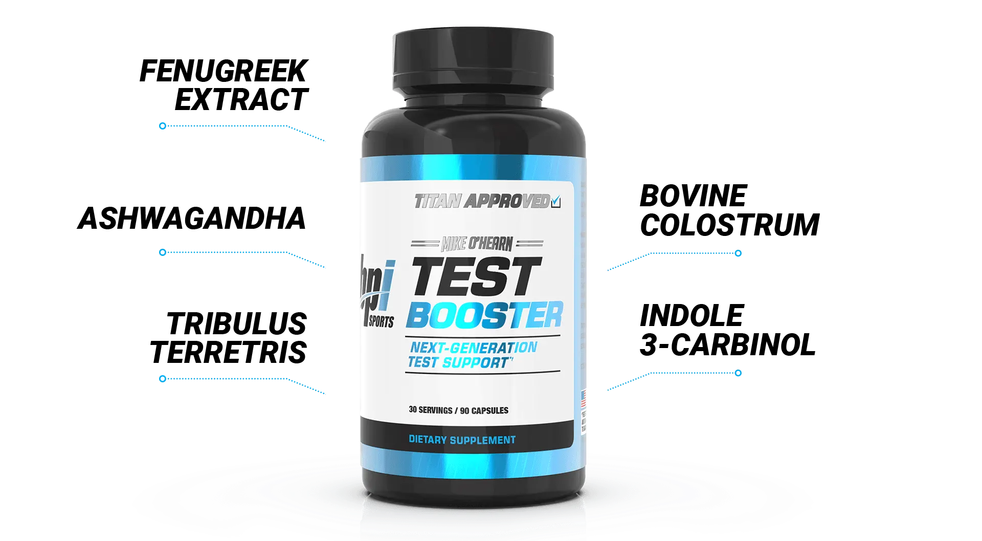 Container of Test Booster with benefits