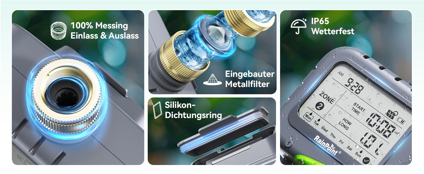 Product features including sealing technology, measurement tools, and specifications displayed.
