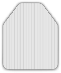 A blank, vertical striped background with a rounded top.