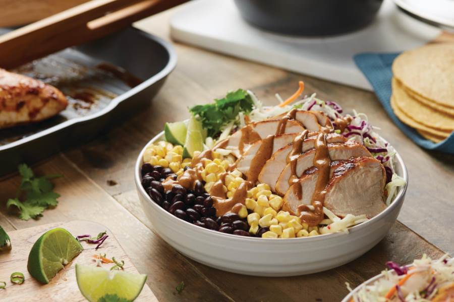 Southwest Barbecued Chicken Bowls