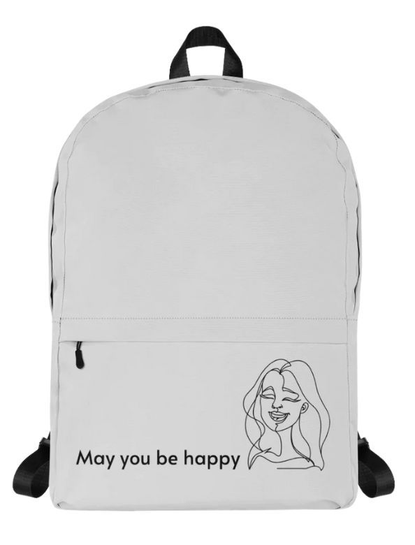 【受注】【Northmallオリジナル】バックパック/May you be happy ライトグレー（※送料込）