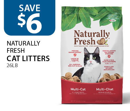 $6 off Naturally Fresh Cat Litters 26lb