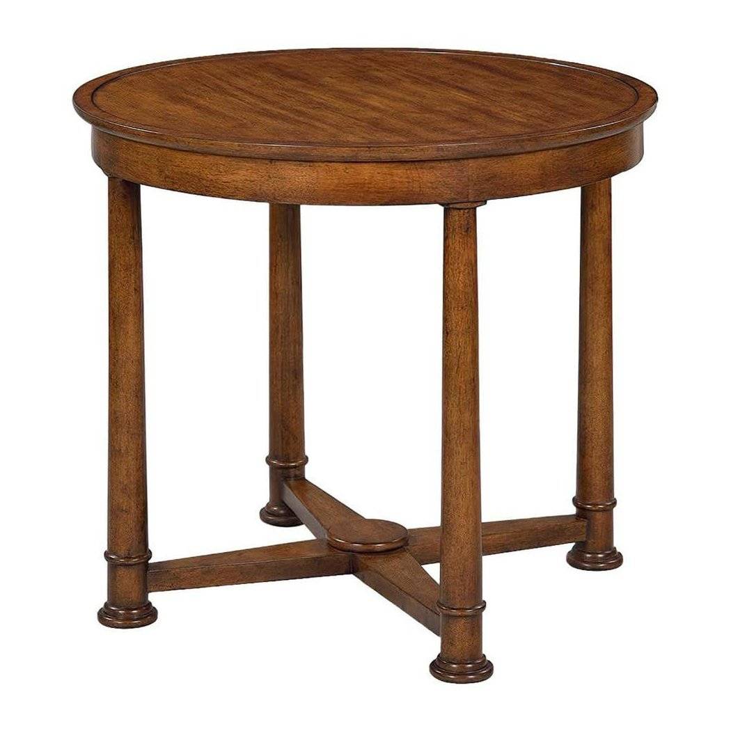 Classic wooden round end table