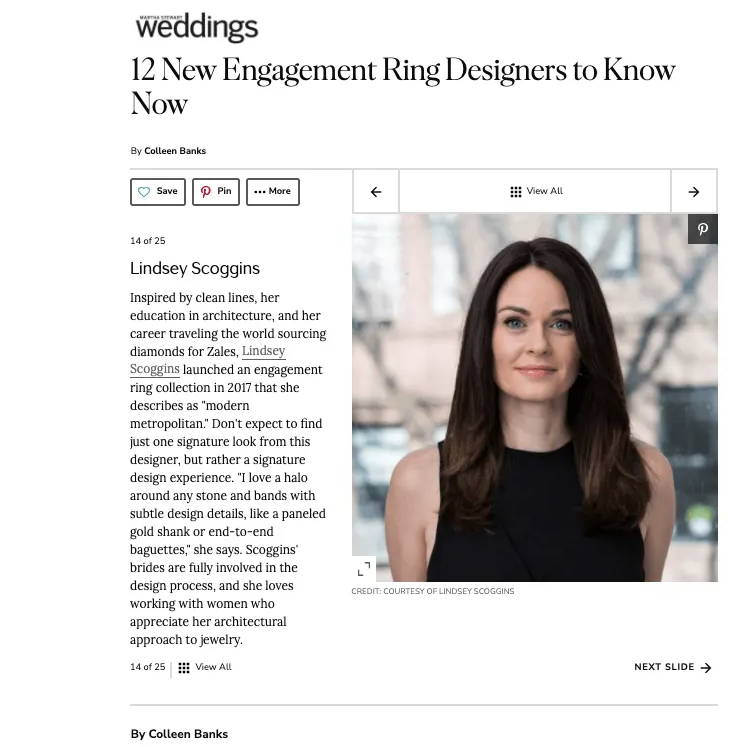 Lindsey Scoggins Studio x Martha Stewart Weddings 