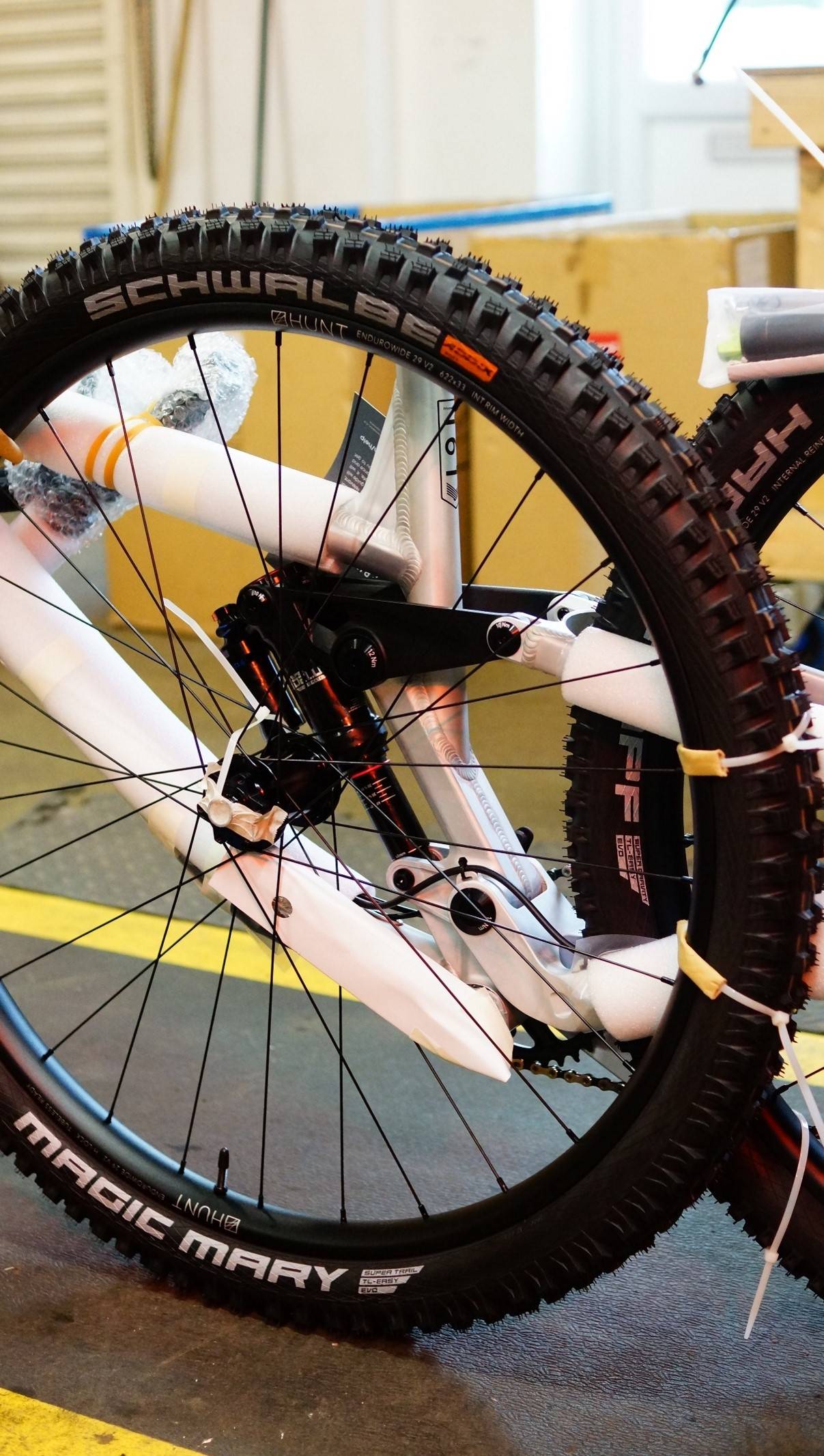 Mountain Bike packaged ready to send