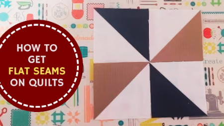 blog about flat seams on a quilt block