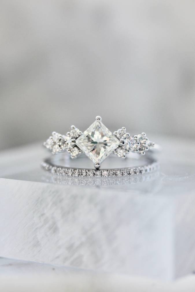 Princess Cut Diamond Ring in White Gold