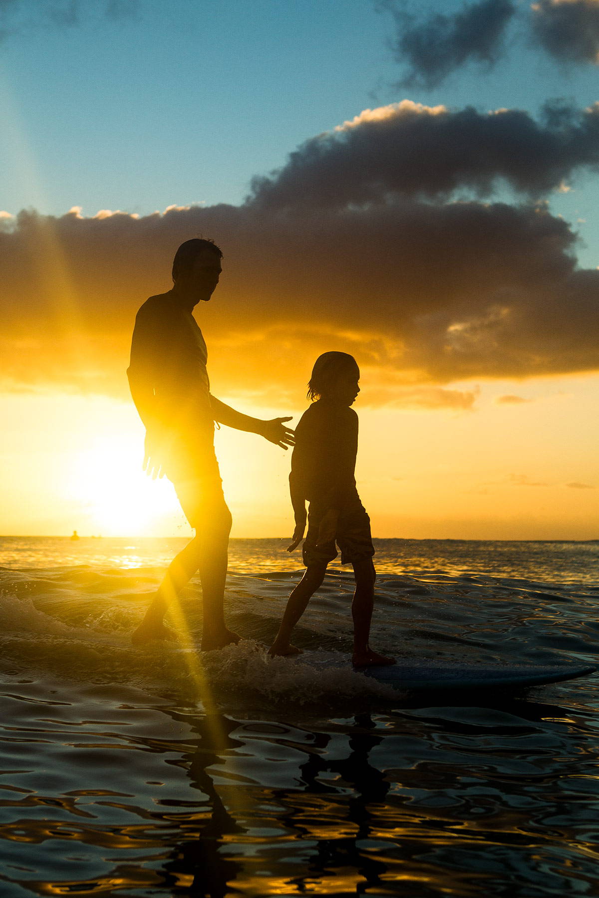 Closing out the day with a sunset session at Waikiki. 