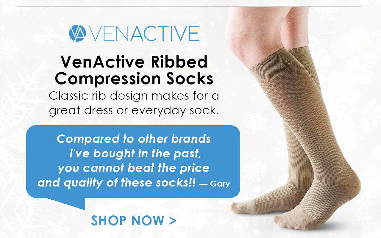 Chaussettes de compression côtelées VenActive