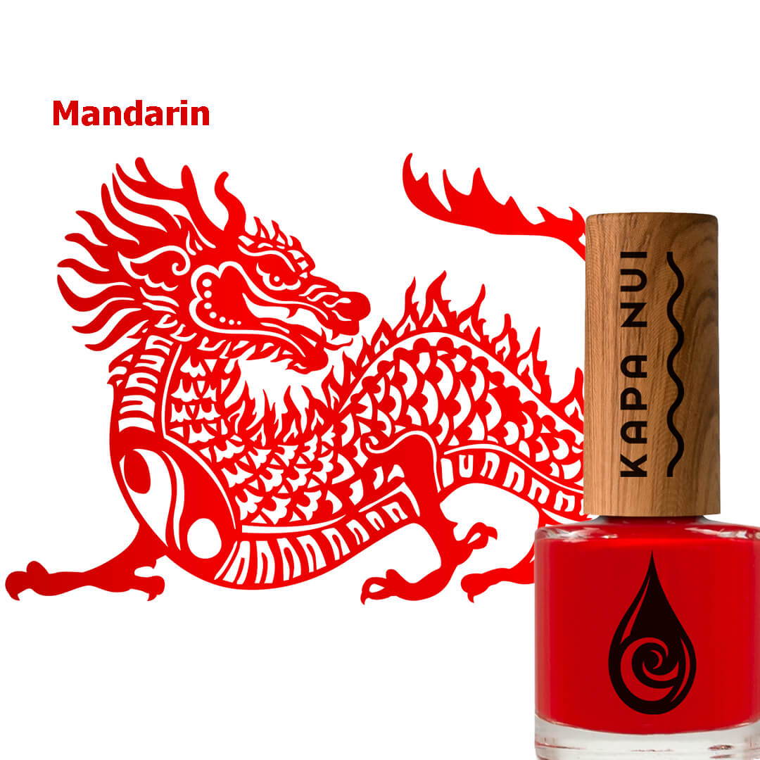 toxin free nail polish mandarin with red dragon