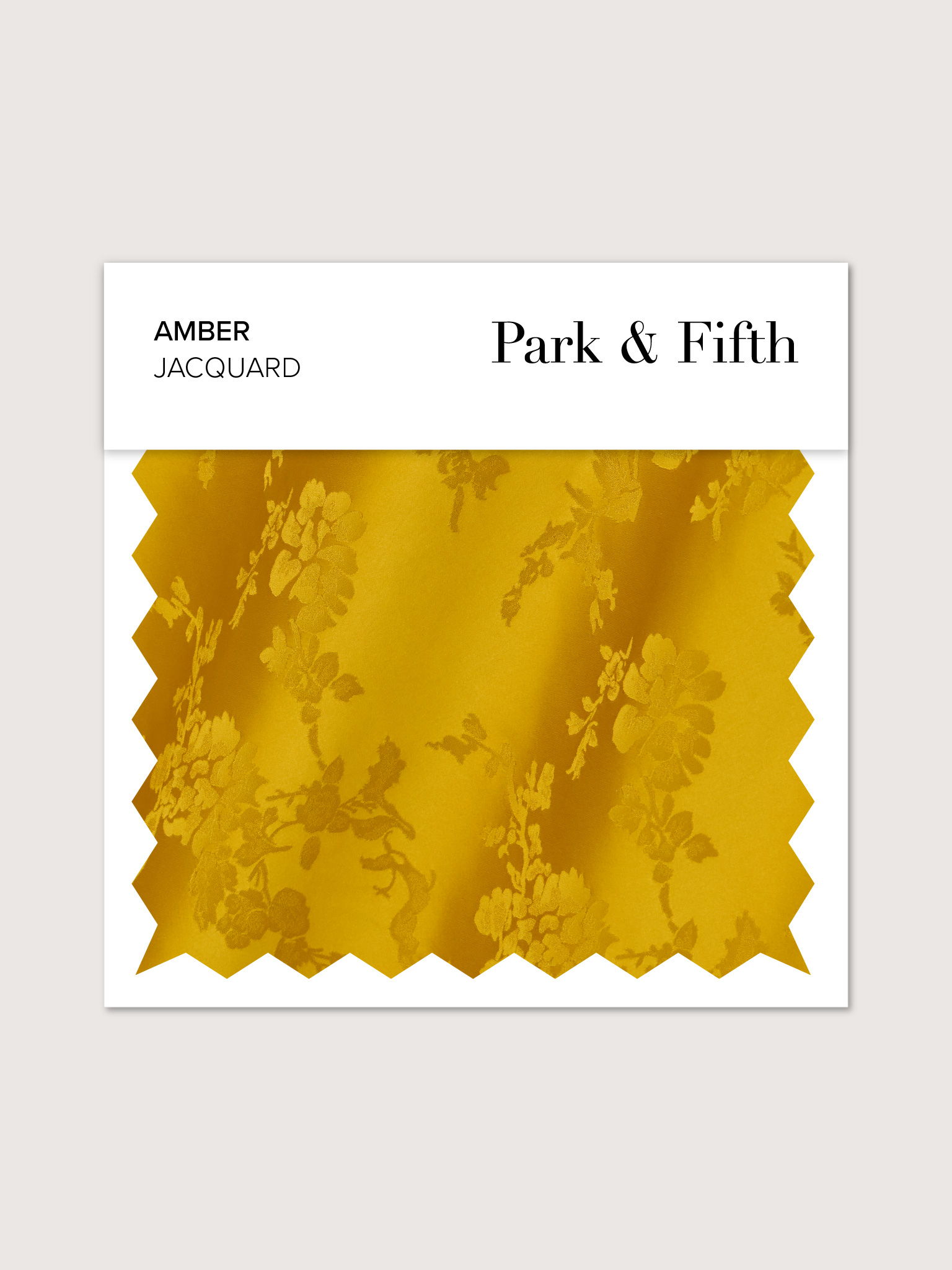 Amber jacquard fabric swatch from Park & Fifth.