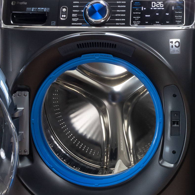 GE Profile Washers have Microban Technology built-in