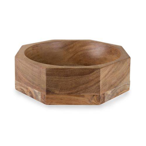Modernist Octagonal Wood Bowl
