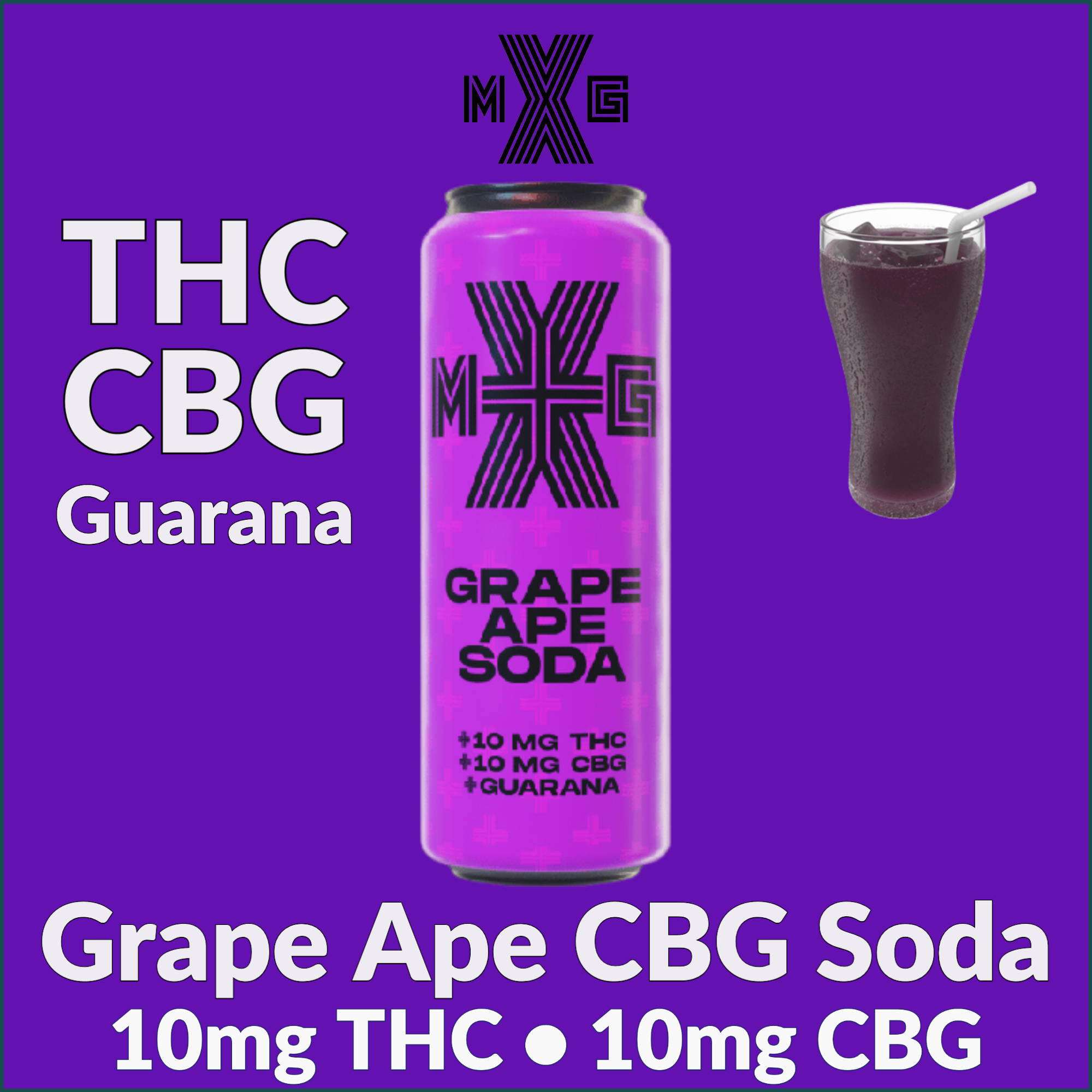 Grape Ape CBG Soda. by XMG | Jupiter Cannabis Winnipeg