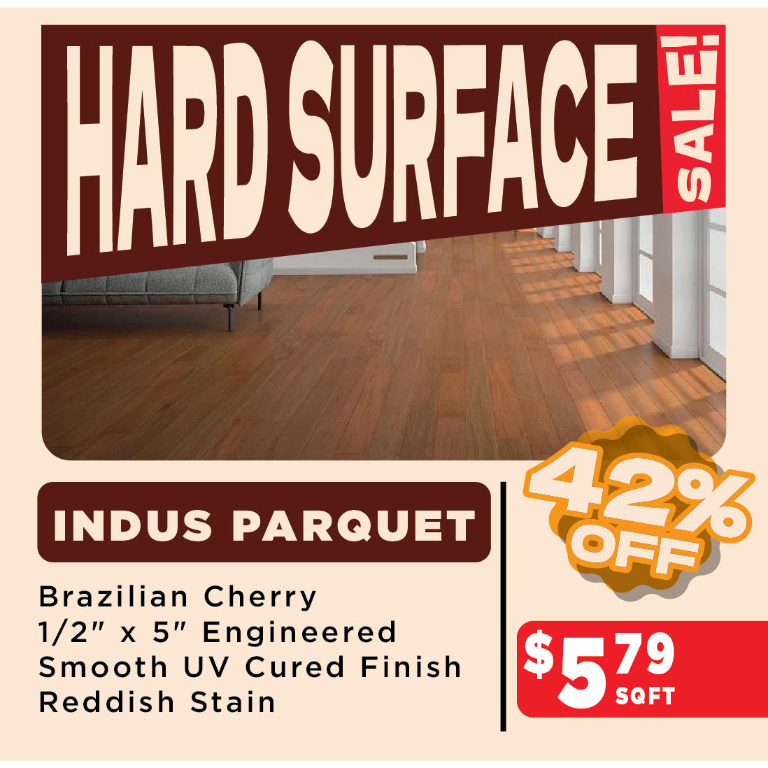 Indus Parquet Brazilian Cherry Sale