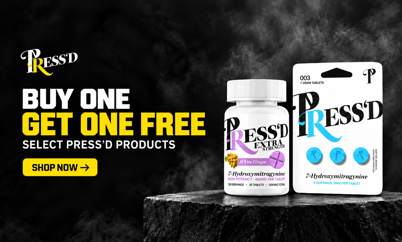 Buy one, get one free on select Press'd products. Shop now!