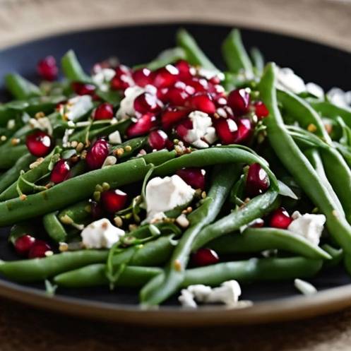 Orange Pomegranate Green Bean Salad