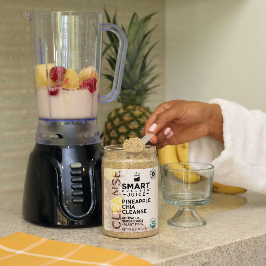 pineapple chia cleanse and blender