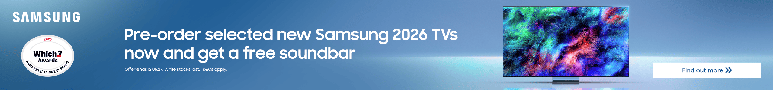 Pre-order selected new Samsung 2026 TVs now get a free soundbar