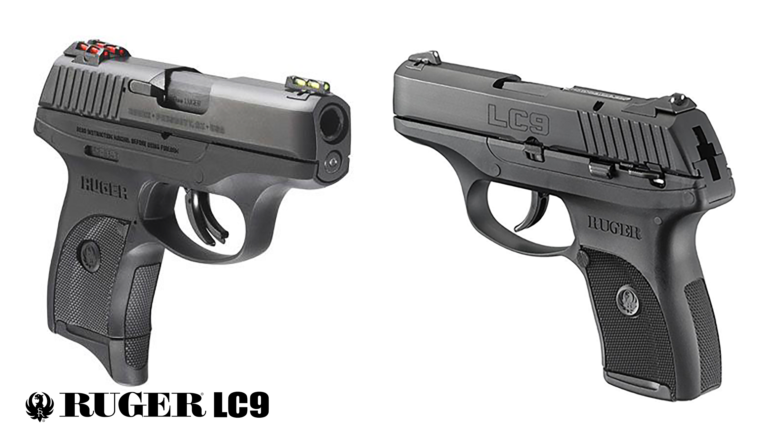 Ruger LC9 front rear views