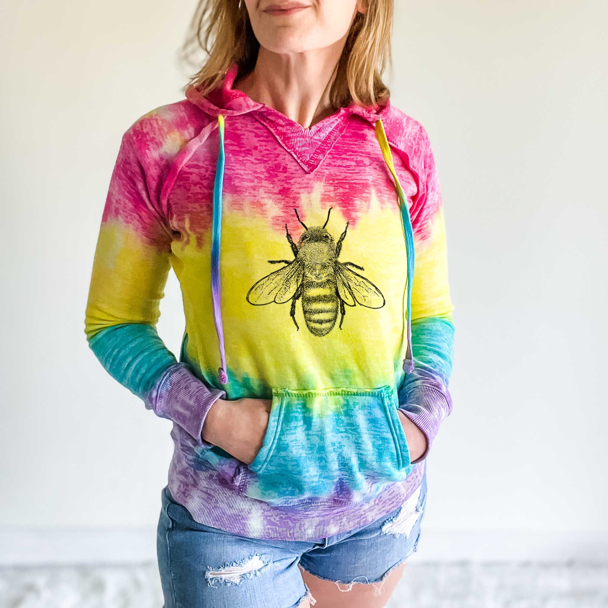 Women's Tie Dye Rainbow Hoodies that celebrate the plant