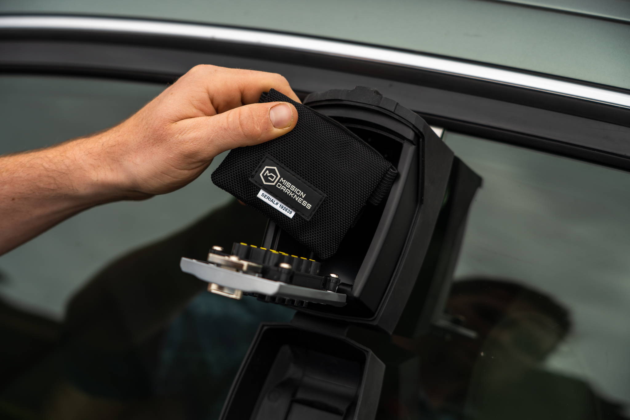 faraday bag inside lockbox provides automobile security