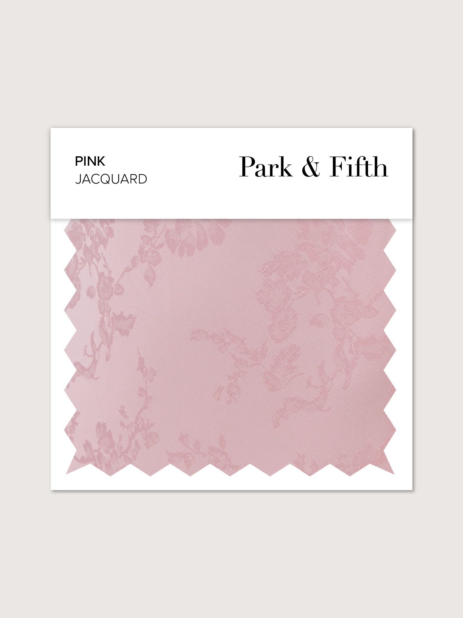 Pink jacquard fabric swatch from Park & Fifth.