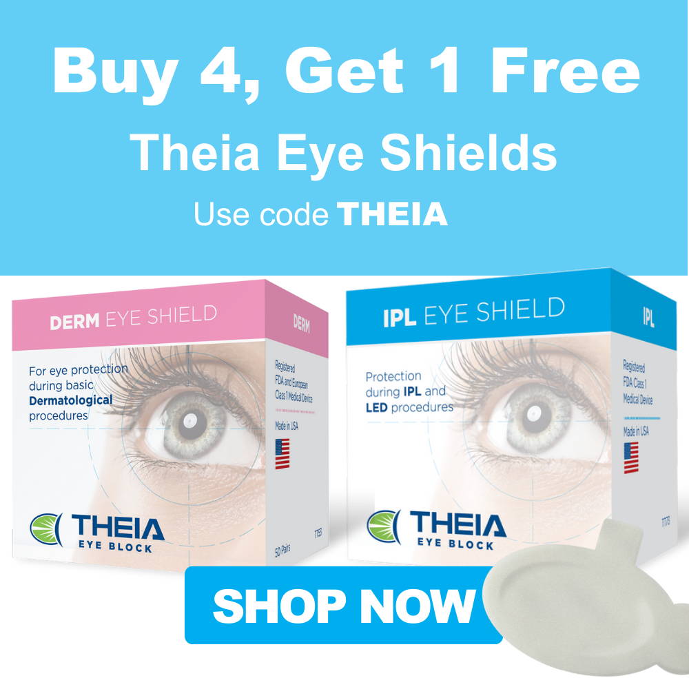 Delasco January Promotion - THEIA Eye Shields. Buy 4, Get 1 Free. 