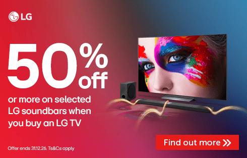 50% off or more on selected LG soundbars when you buy an LG TV
