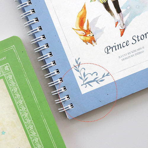 Recycled paper - Little prince story spiral undated monthly diary notebook