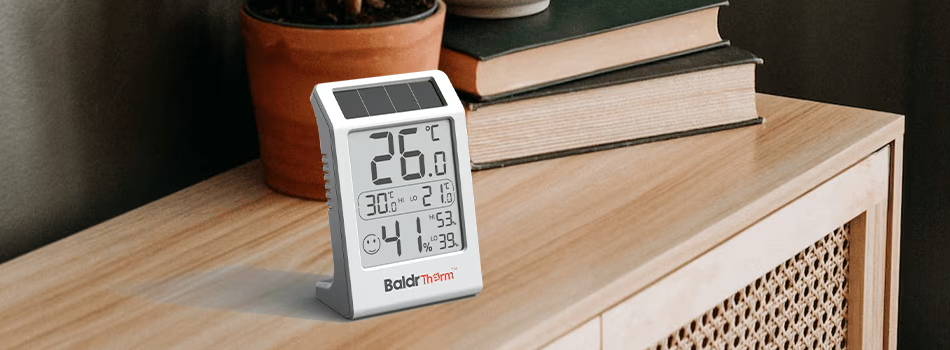digital solar thermometer and hygrometer