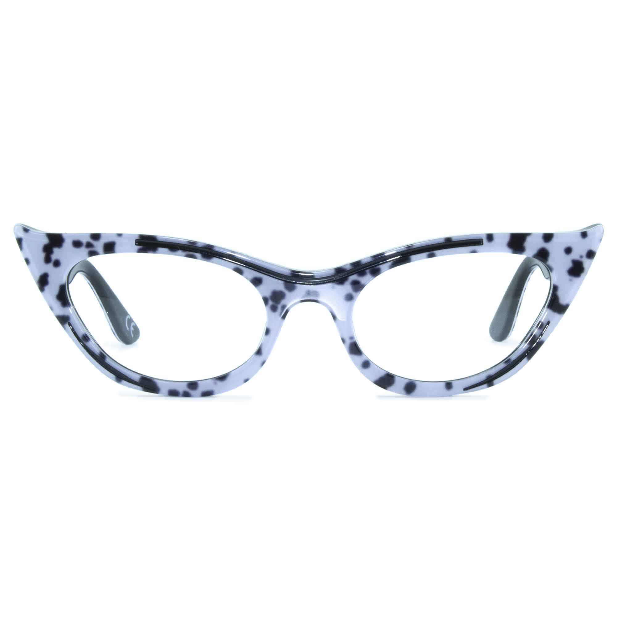 Joiuss lana dalmatian print cat eye glasses