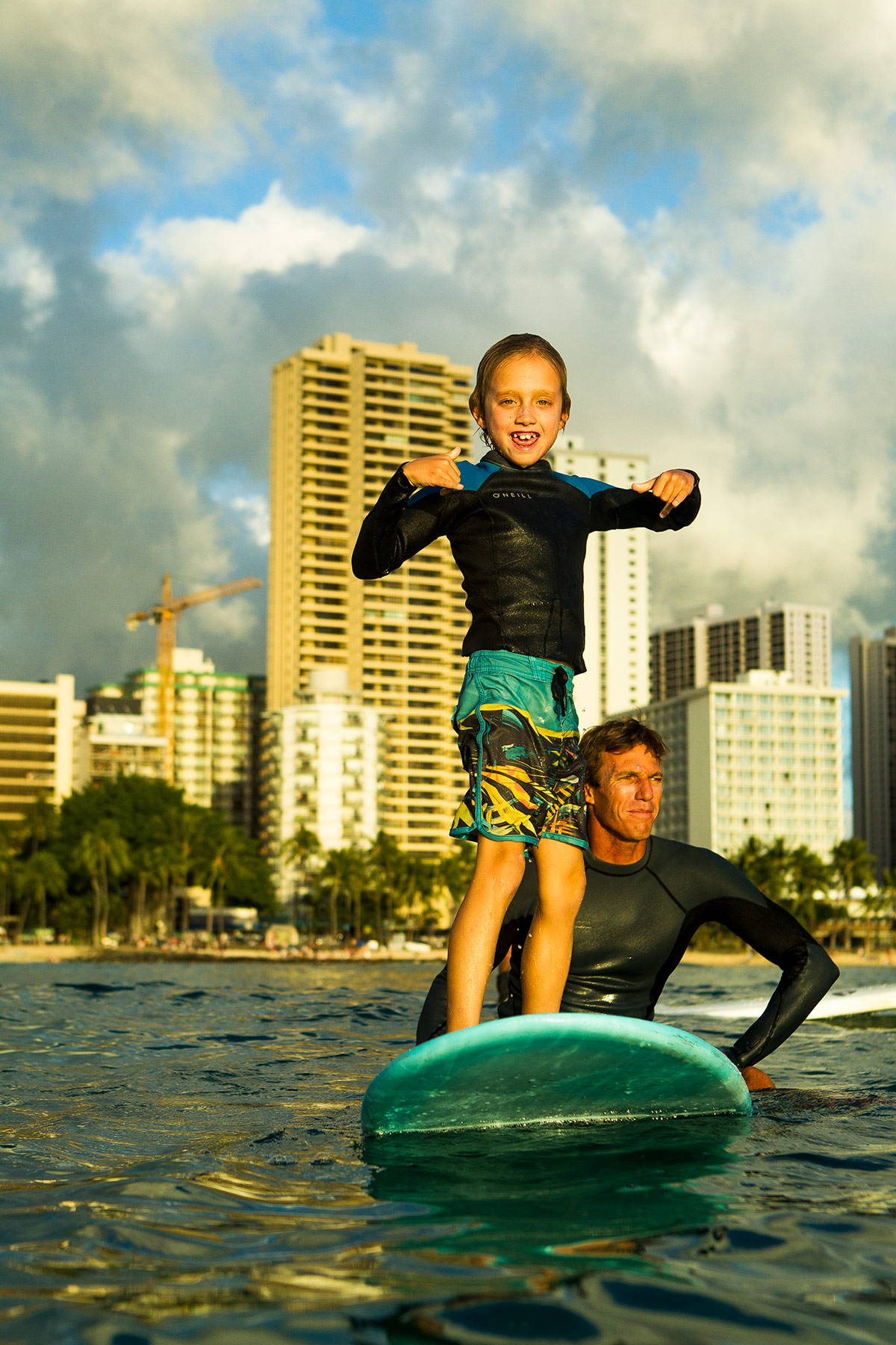 Tandem time at Waikiki. 