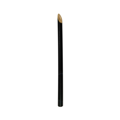 A black bamboo straw