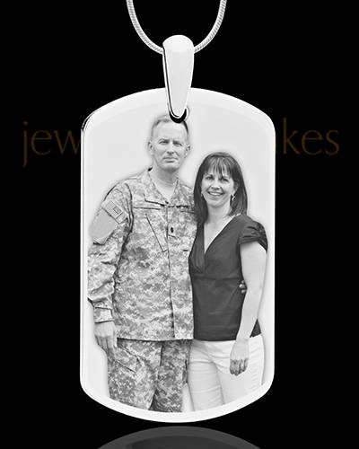 Photo Engraved Stainless Steel Dog Tag