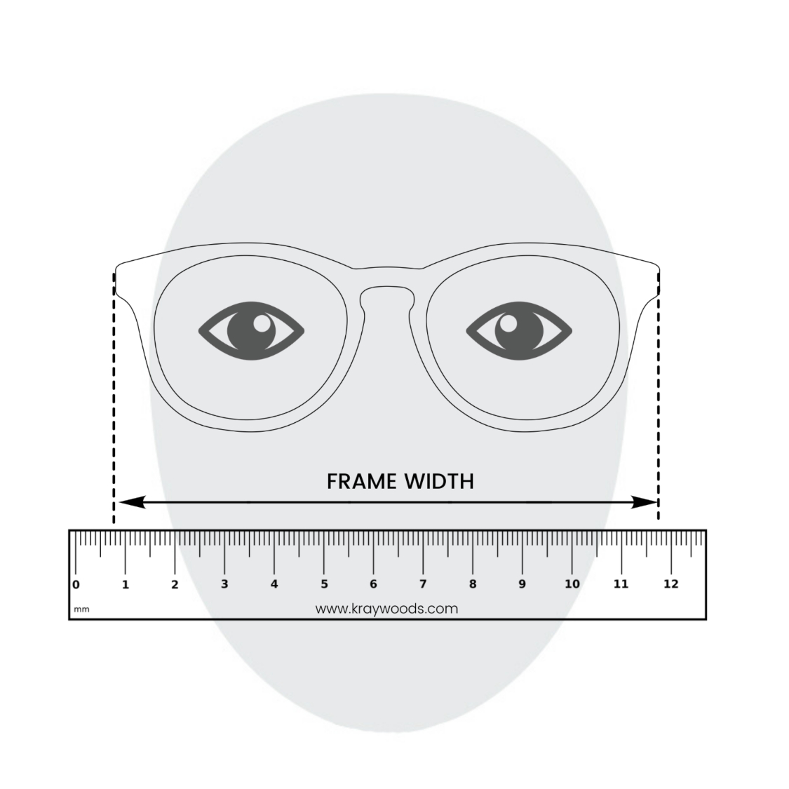 How to choose oversized sunglasses for big heads - Frame Width Measurement