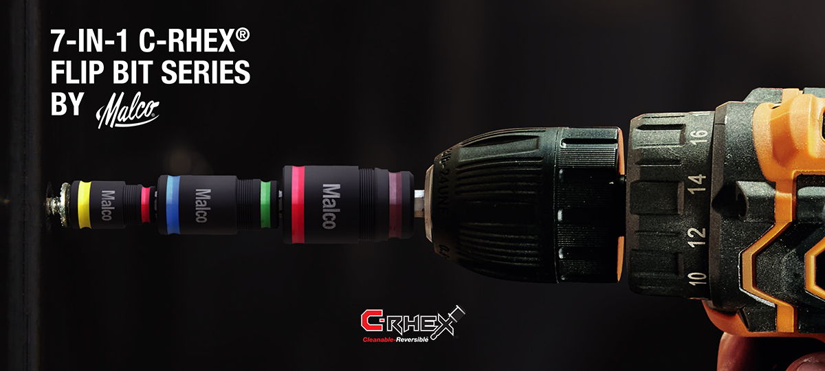 Malco 7-in-1 C-RHEX Flip Bit Series with reversible bit attachments