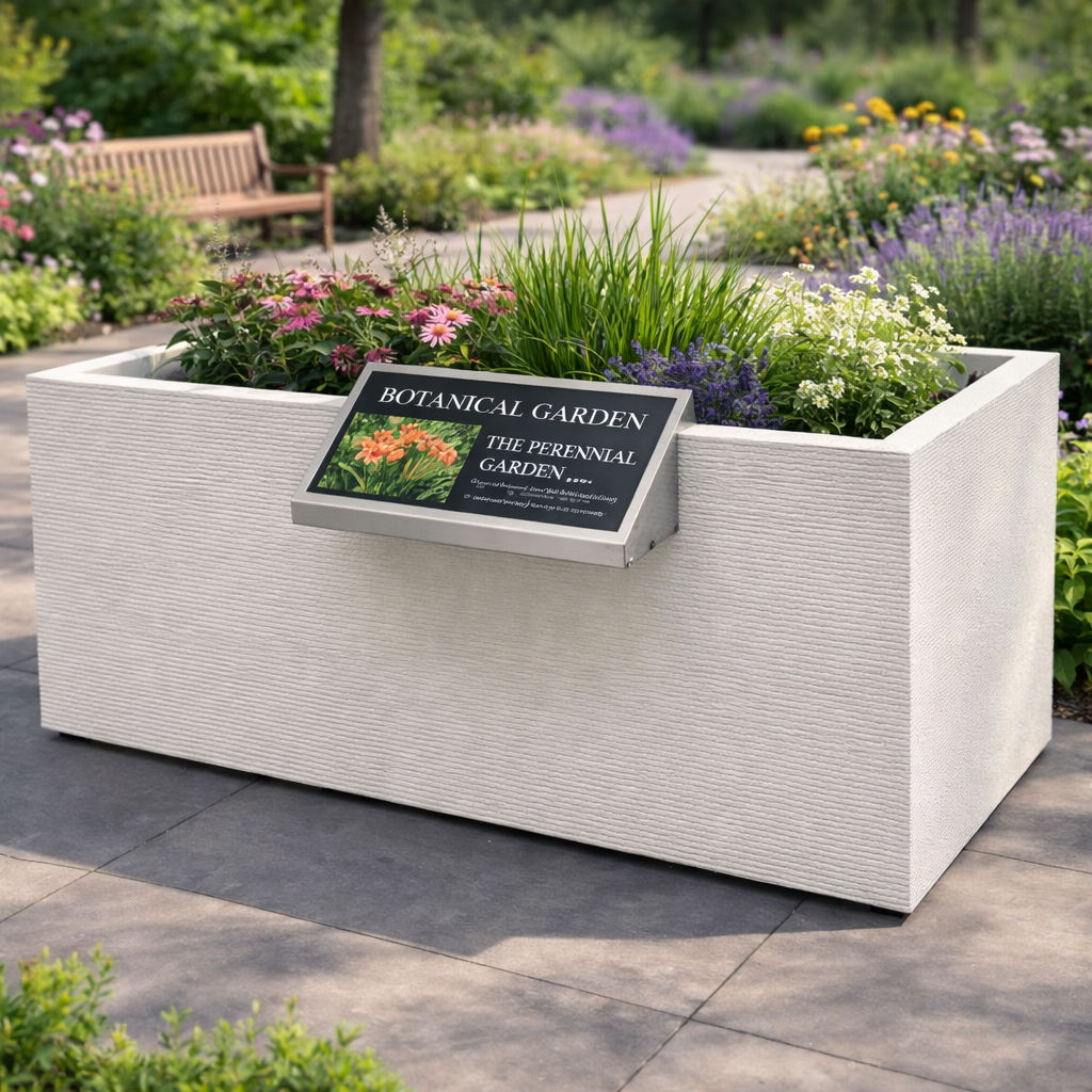 Custom Made Signage on Planters