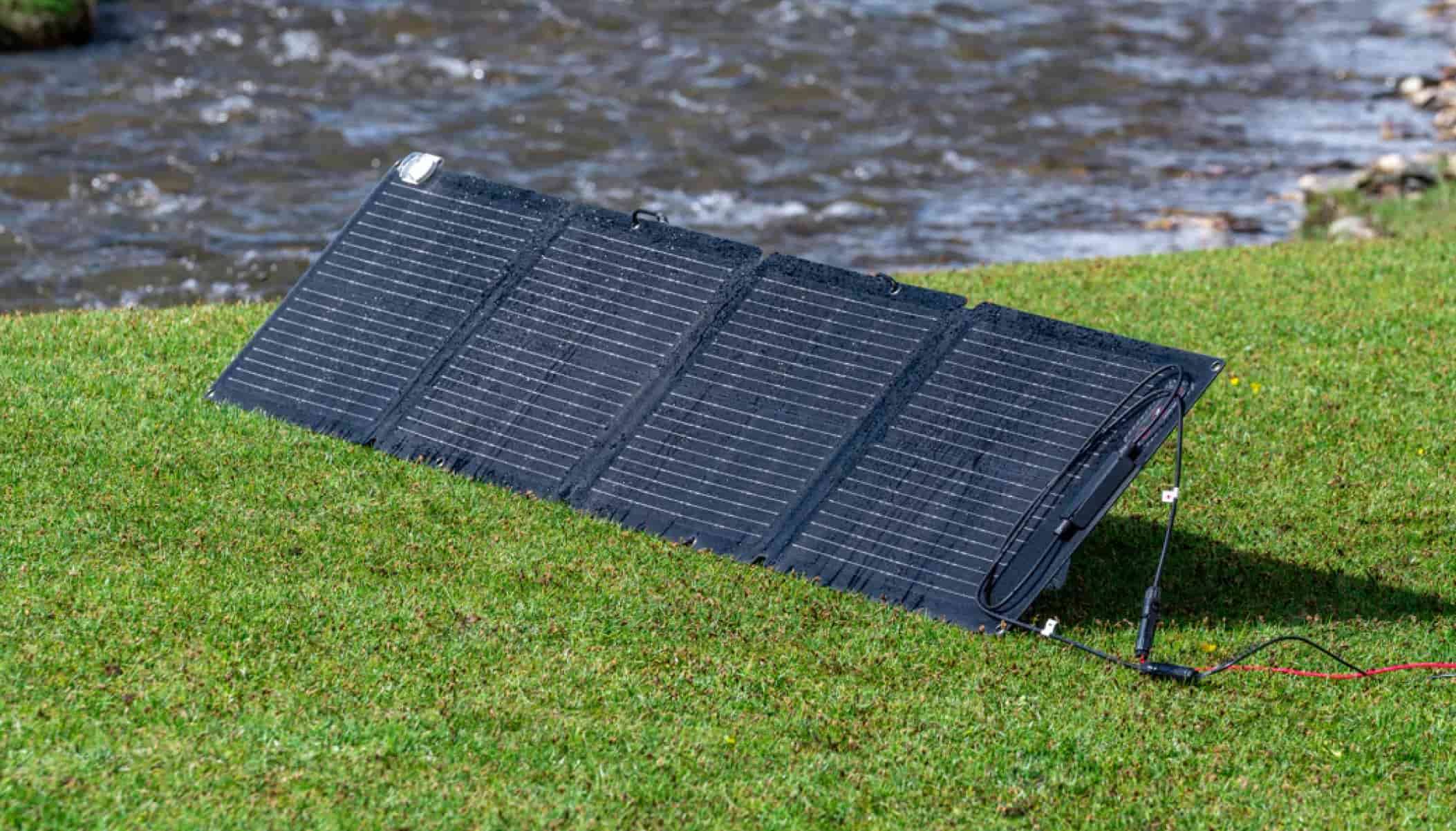EcoFlow 110W Solar Panel waterproof example