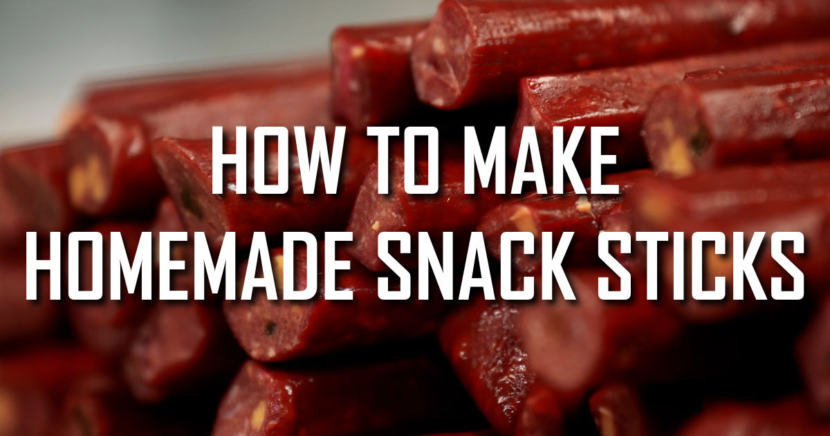 Text tutorial on making homemade snack sticks.