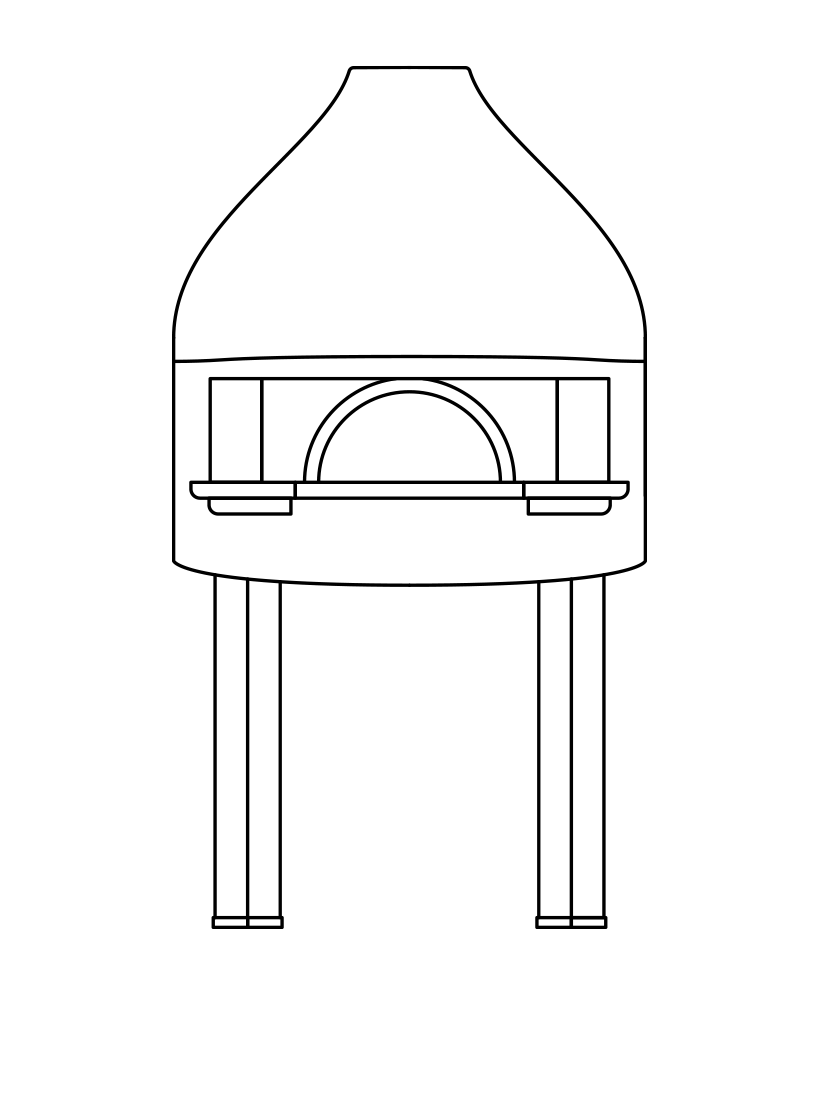 Vesuvio dimensioned drawing