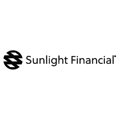 Sunlight Financial logo with stylized sun symbol and company name.