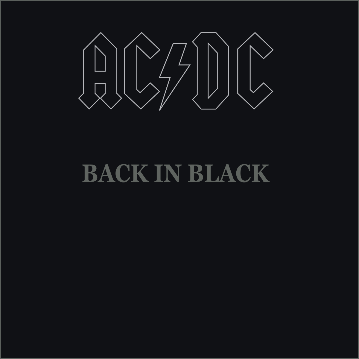 AC/DC Back In Black album cover