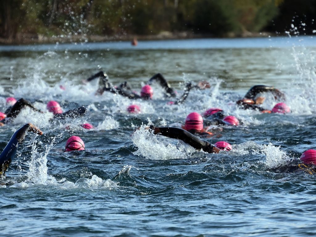 Schwimmer beim triathlon.de CUP Königsbrunn 2026.